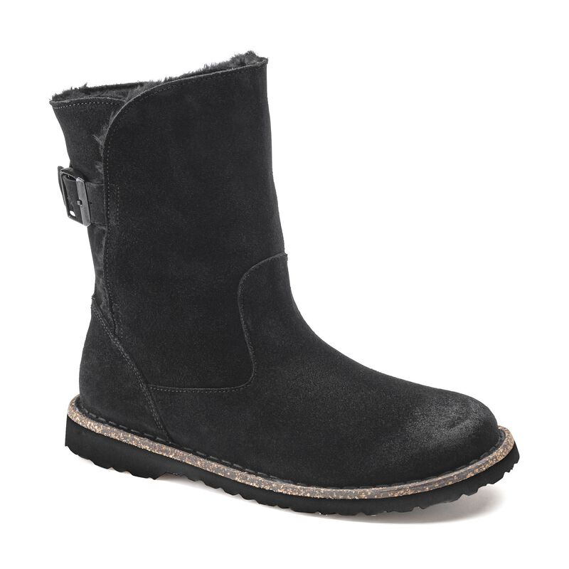 BIRKENSTOCK Uppsala Shearling Suede Leather Navy Soft Sole detail