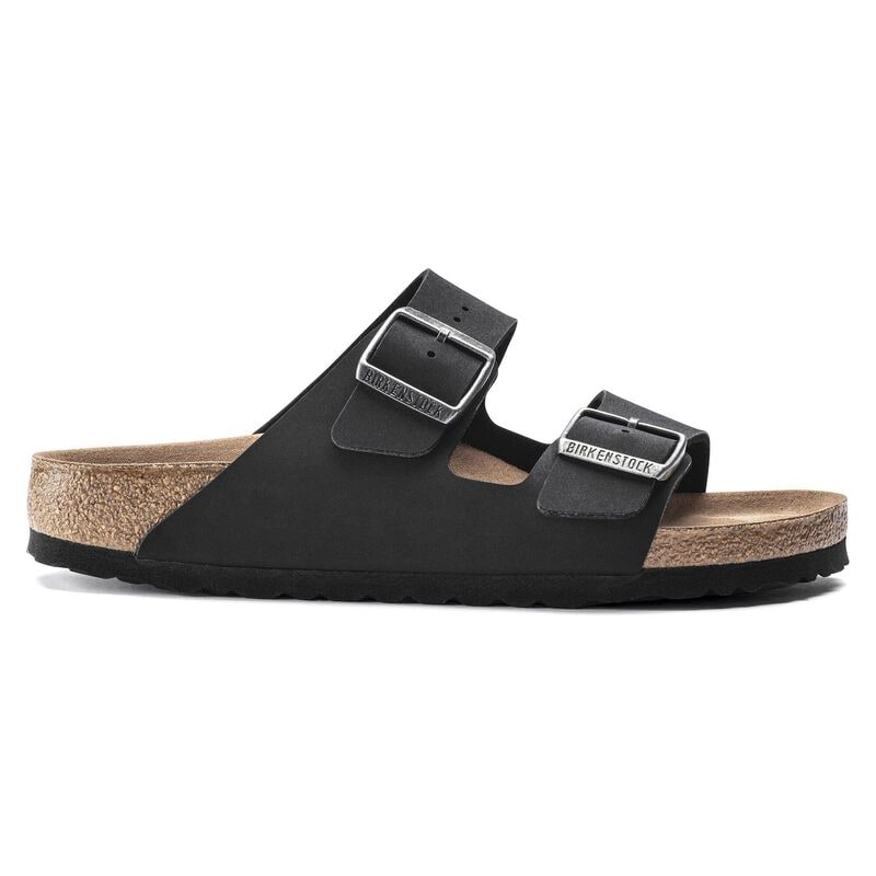 BIRKENSTOCK Arizona Vegan Birko-Flor Nubuck Black Soft Sole detail