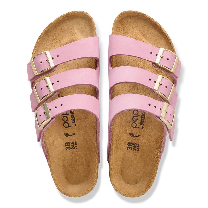 BIRKENSTOCK Florida Flex Platform Nubuck Leather Orchid Trail Easy detail