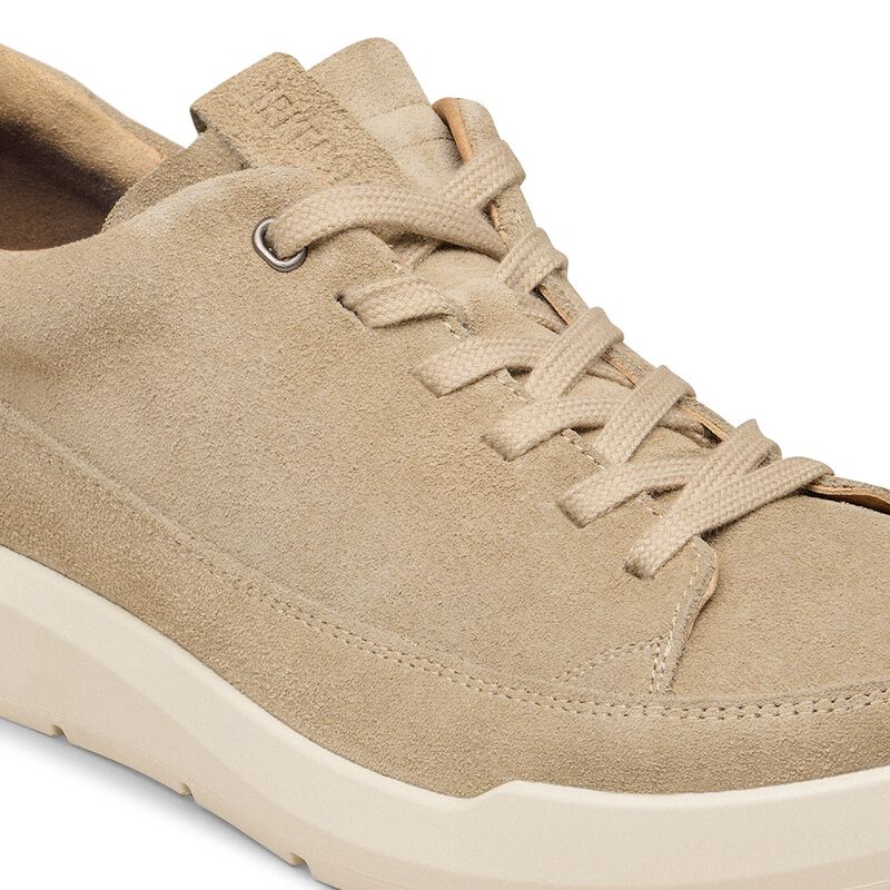 BIRKENSTOCK Melbourne Suede Leather Taupe Trail Easy detail