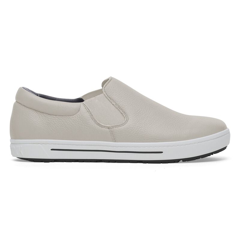 BIRKENSTOCK QO 400 Natural Leather Gray Daily Comfort detail