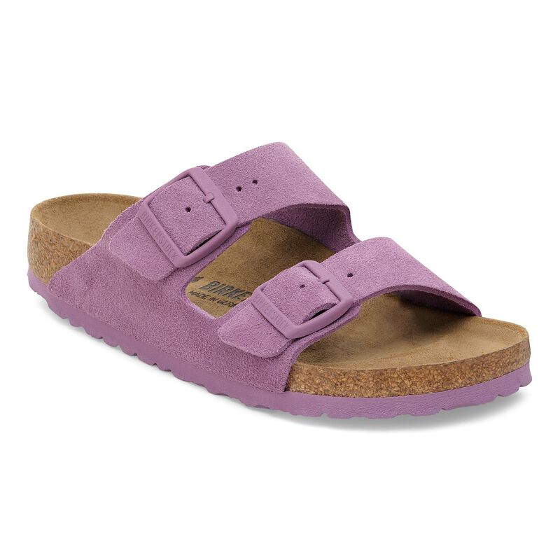 BIRKENSTOCK Arizona Suede Leather Dark Tea Soft Sole detail