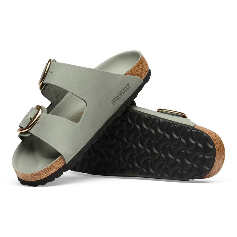 BIRKENSTOCK Arizona Big Buckle Natural Leather Oiled Pure Sage Daily Comfort detail