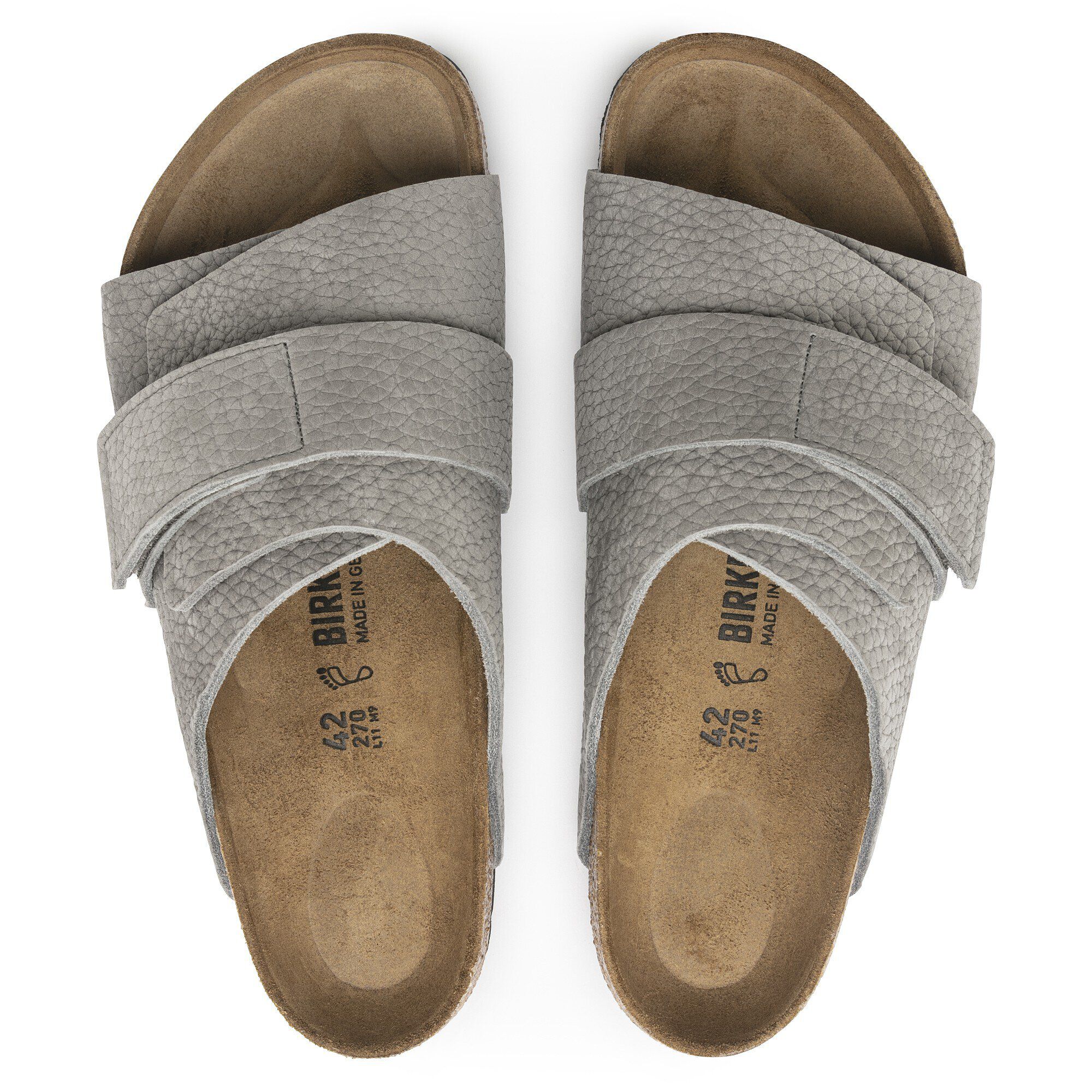 Kyoto Nubuck Leather in Color Desert Buck Whale Gray