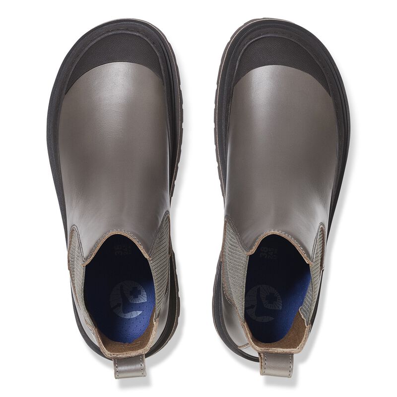 BIRKENSTOCK Prescott Slip On Men Waxy Leather Concrete Gray Daily Comfort detail