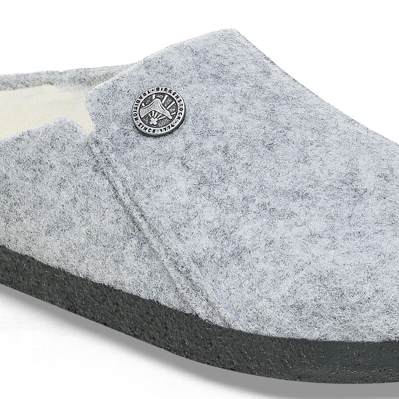 BIRKENSTOCK Zermatt Kids Shearling Felt Light Gray Soft Sole detail