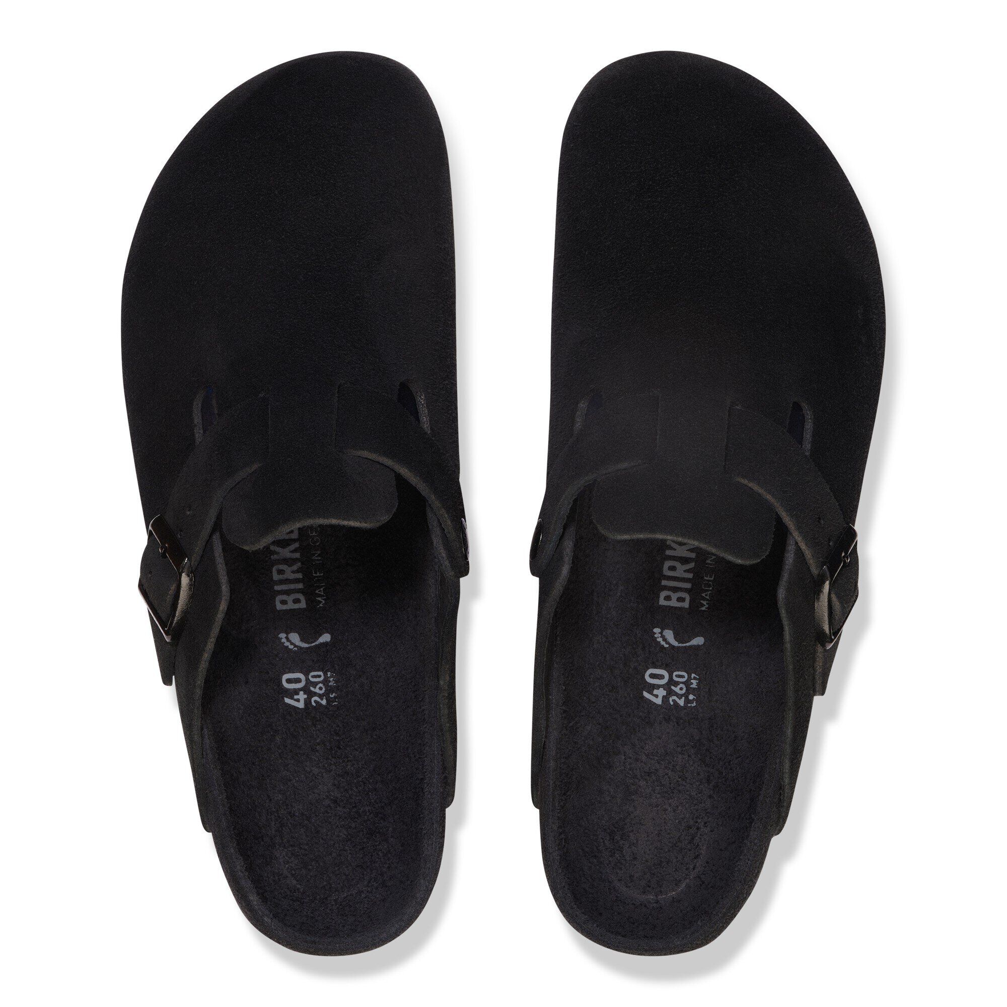 Boston Suede Leather in Color Black | BIRKENSTOCK US