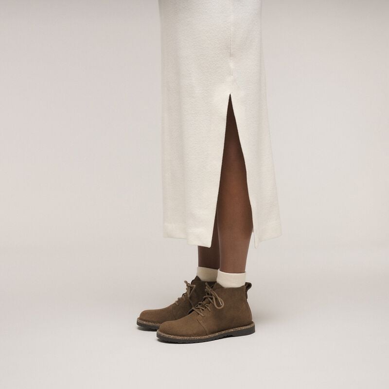 BIRKENSTOCK Uppsala Mid Suede Leather Dark Tea Lounge Fit detail