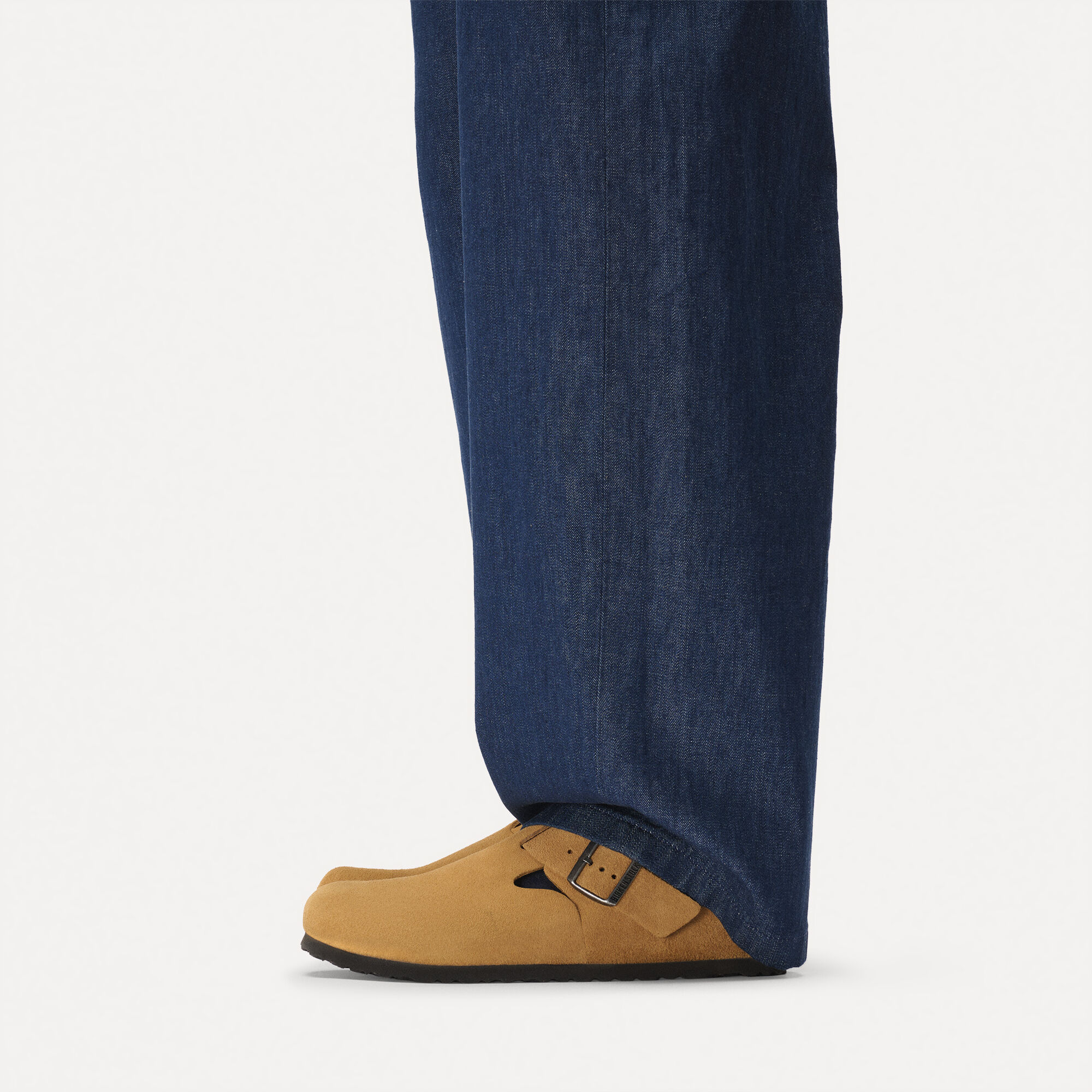 London Suede Leather with a male model