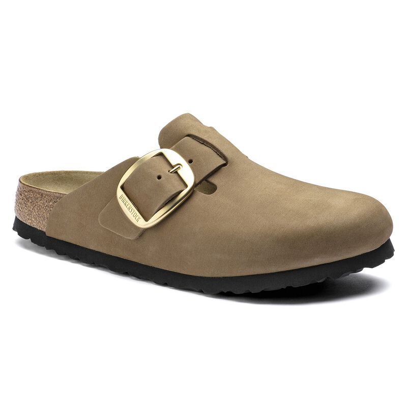BIRKENSTOCK Boston Big Buckle Nubuck Leather Pure Sage Soft Sole detail
