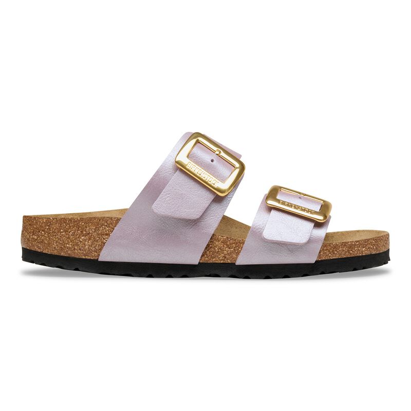 BIRKENSTOCK Sydney Cushion Buckle Birko-Flor Graceful Orchid Lounge Fit detail