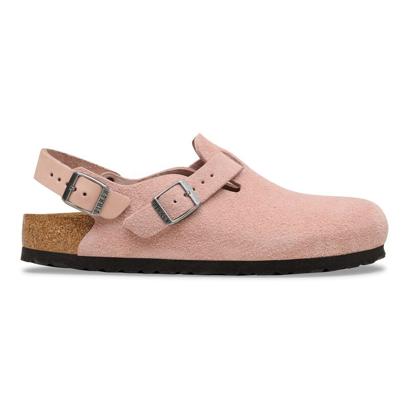 BIRKENSTOCK Tokio Suede Leather Pink Clay Easy Walk detail