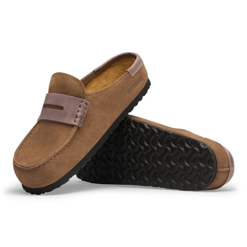 BIRKENSTOCK Naples Wrapped Mixed Leather Dark Tea City Comfort detail