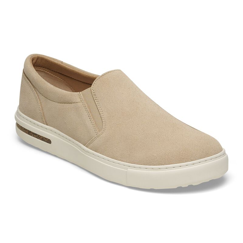 BIRKENSTOCK Oswego Suede Leather Taupe Trail Easy detail