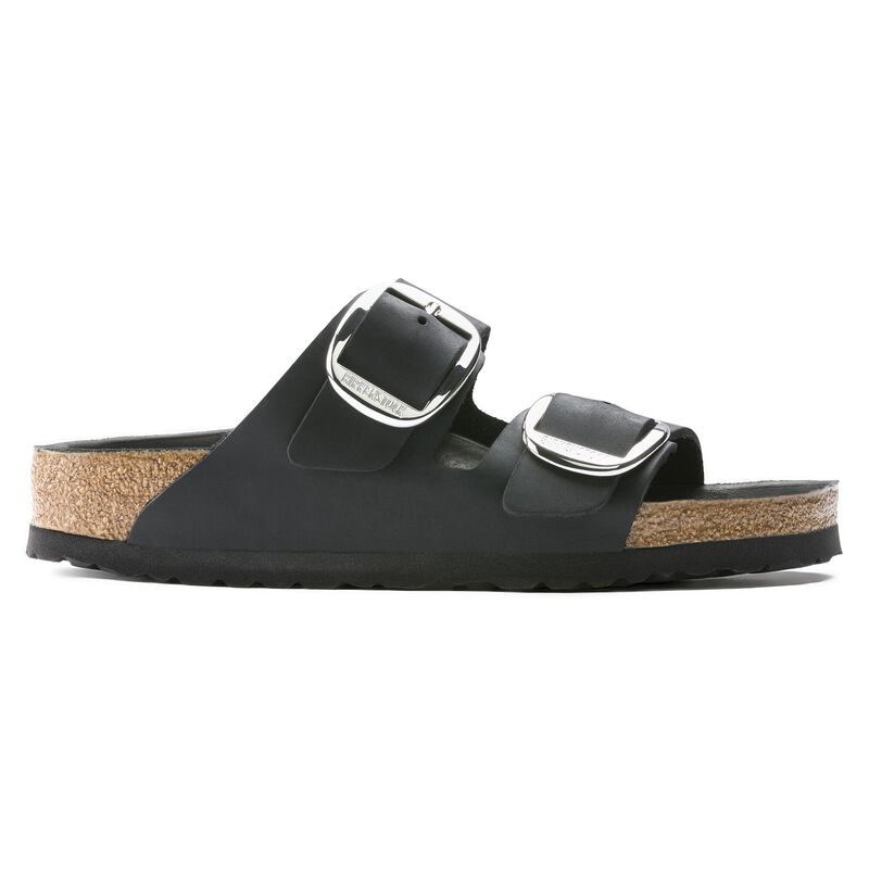 BIRKENSTOCK Arizona Big Buckle Natural Leather Oiled Black City Comfort detail