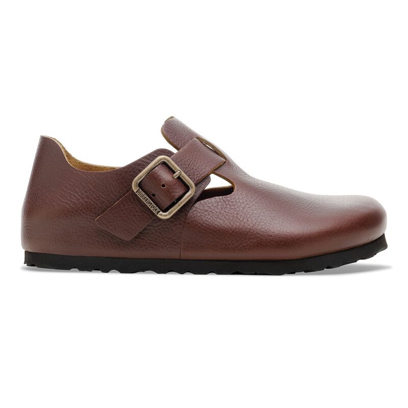 BIRKENSTOCK London Wire Buckle Natural Leather Vintage Wood Roast Walk Edit detail