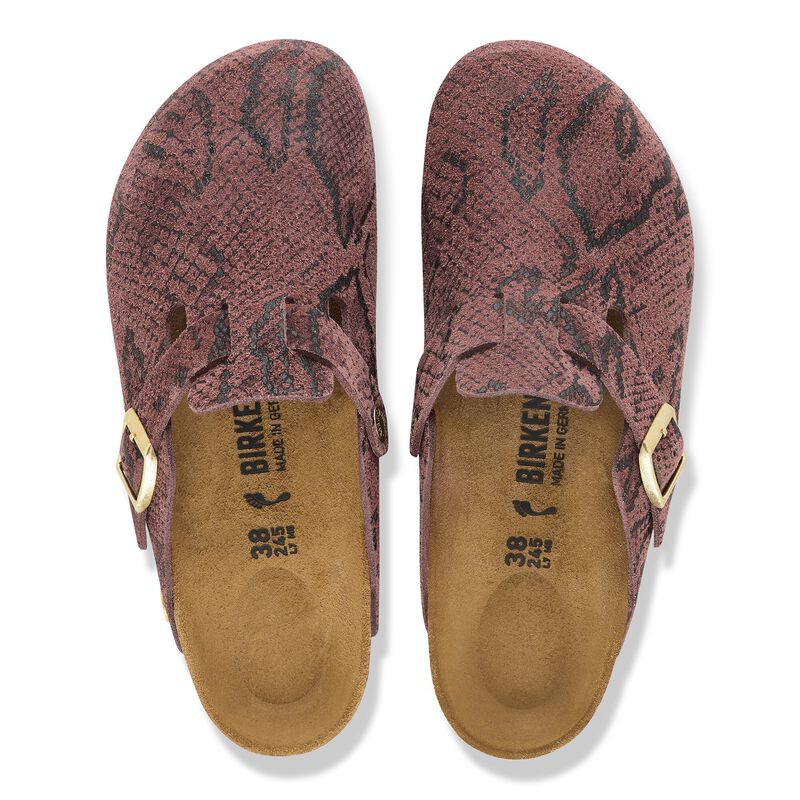 BIRKENSTOCK Boston Suede Leather Snake Pepper Walk Edit detail