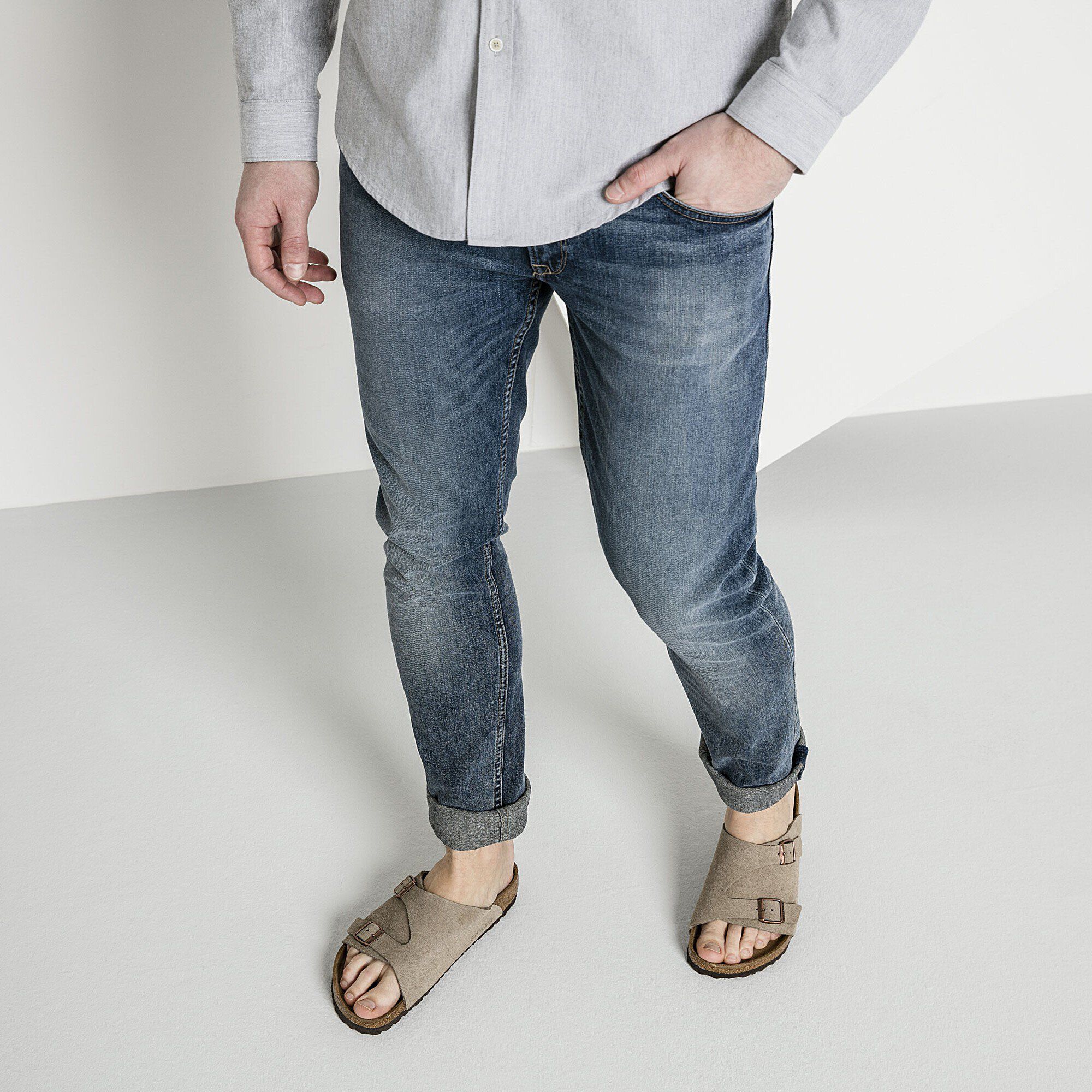   Close-up with a male model