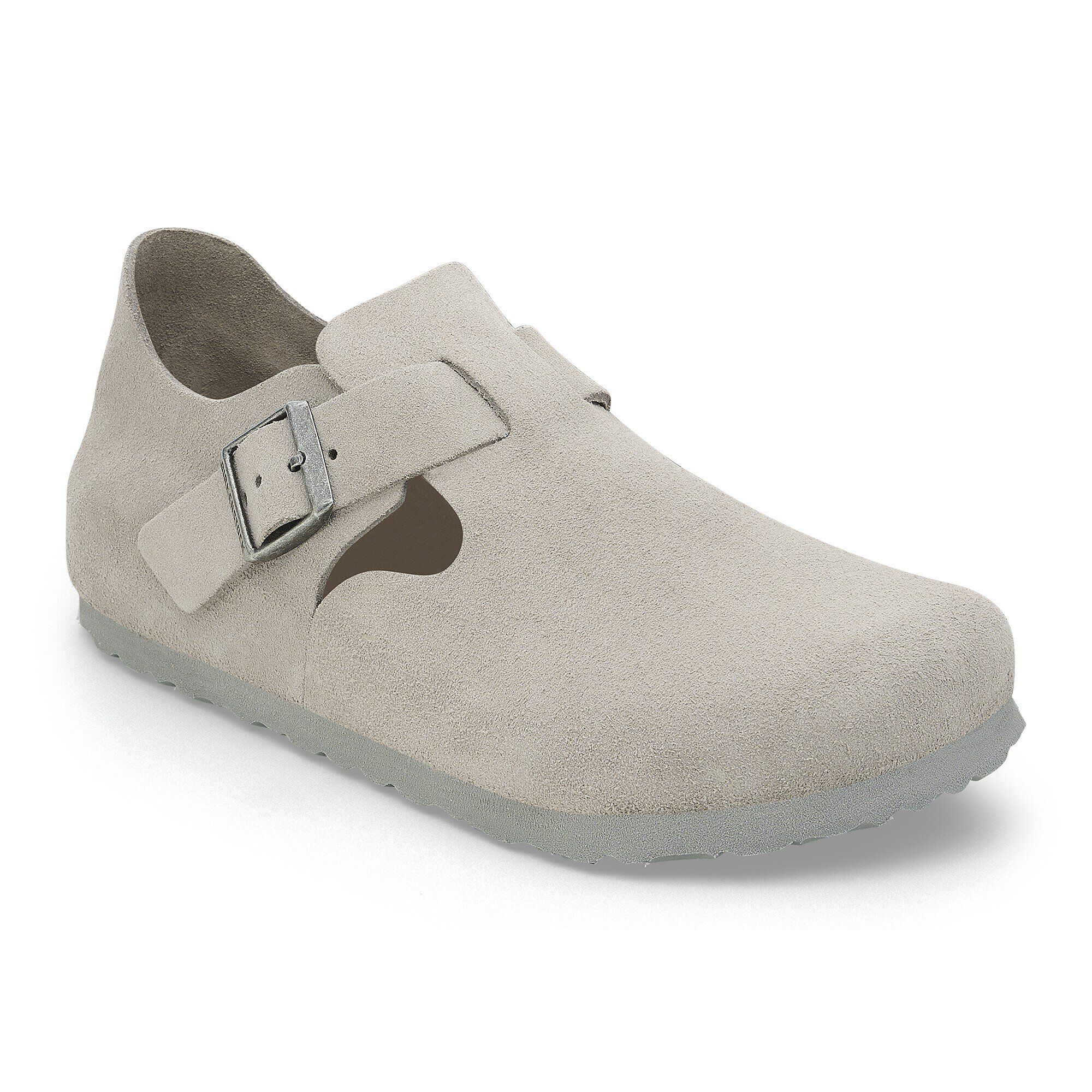 London Suede Leather in Color Stone Coin | BIRKENSTOCK US
