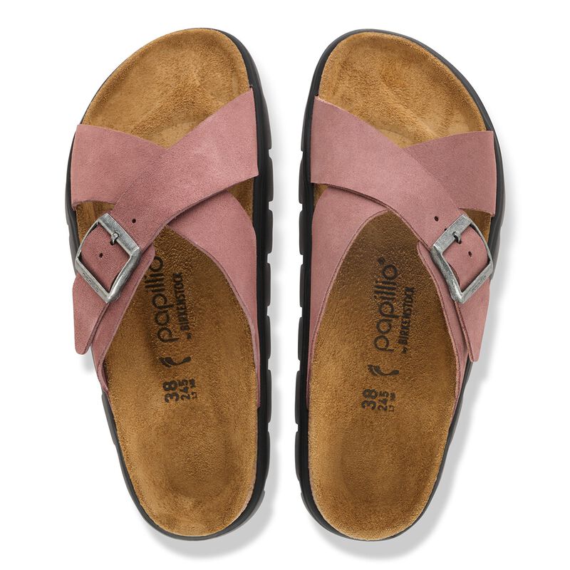 BIRKENSTOCK Siena Chunky Suede Leather Pepper detail