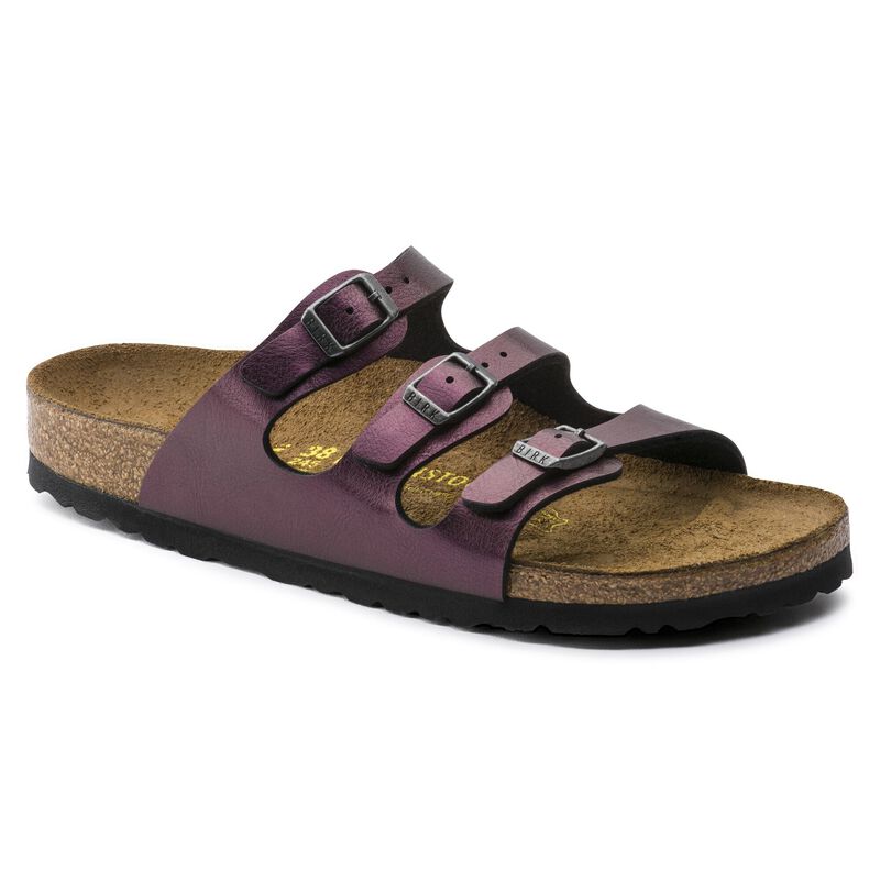 BIRKENSTOCK Florida Birko-Flor Shiny Glitter Silver Trail Easy detail
