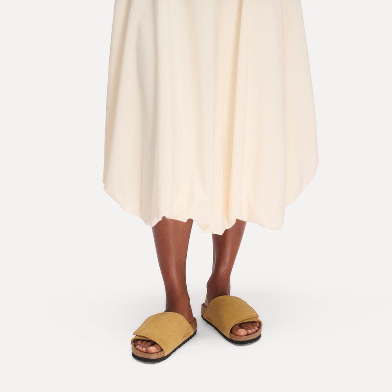 BIRKENSTOCK Solana Suede Leather Cork Brown Easy Walk detail