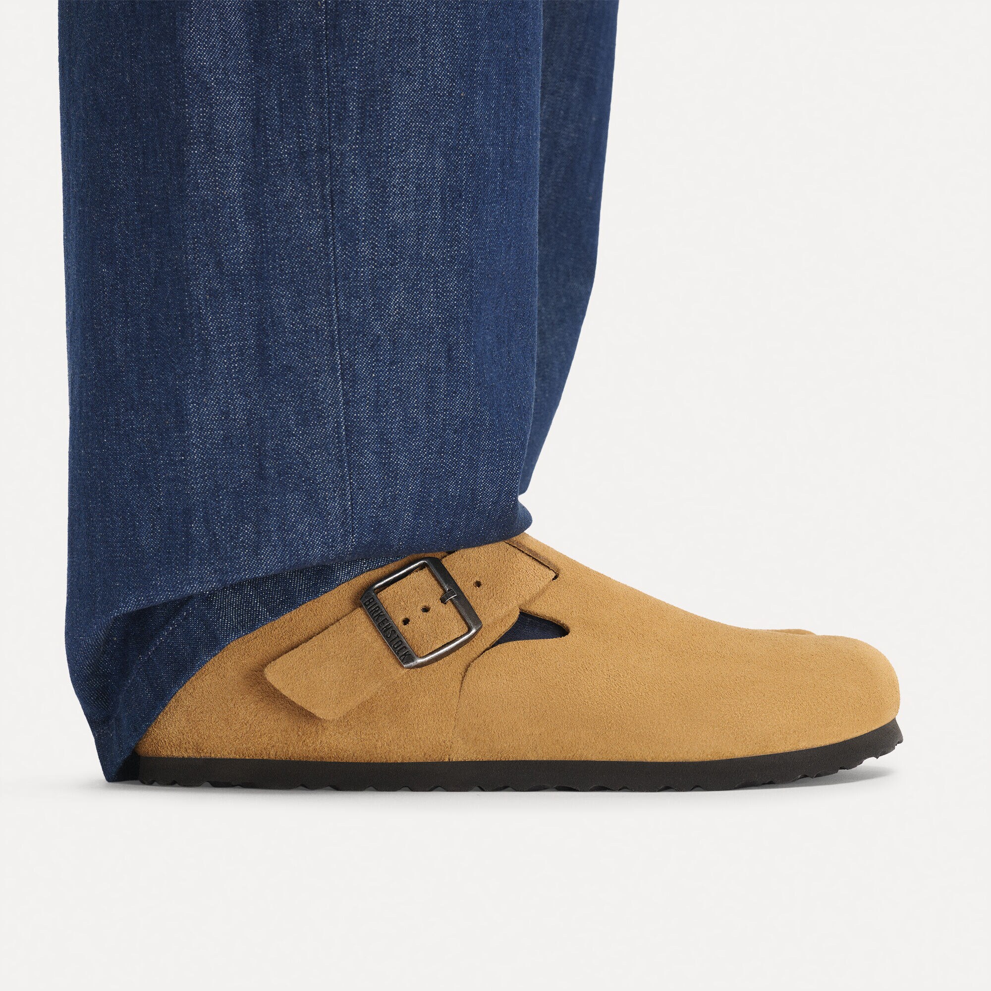 London Suede Leather Close-up with a male model