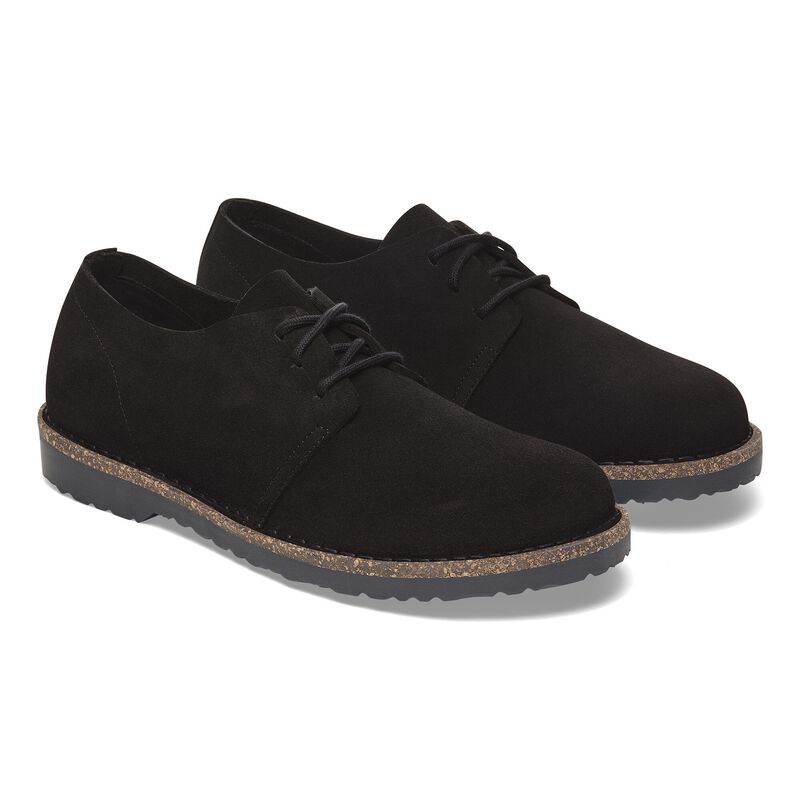 BIRKENSTOCK Uppsala Low Suede Leather Black City Comfort detail