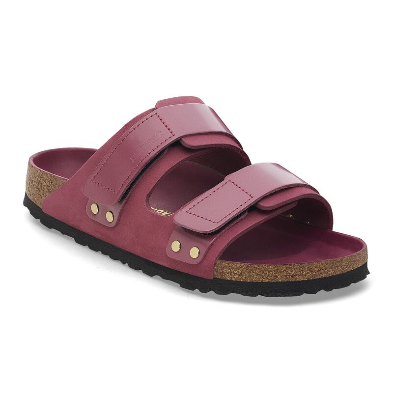BIRKENSTOCK Uji Nubuck Leather High Shine Stone Coin City Comfort detail