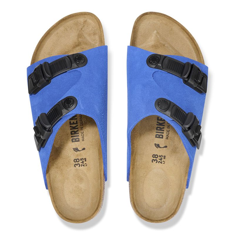 BIRKENSTOCK Zürich Tech Suede Leather Ultra Blue Trail Easy detail