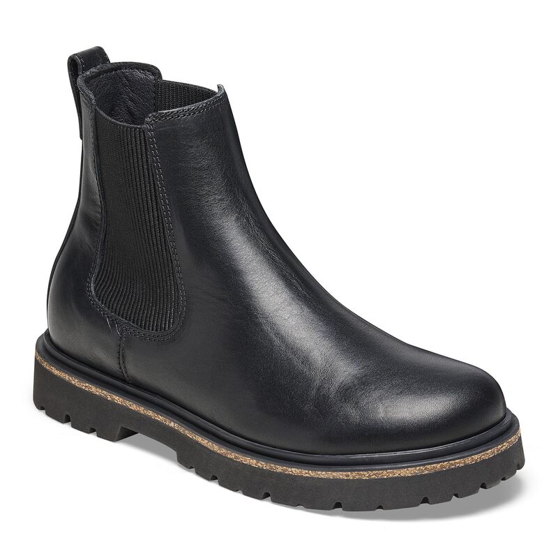 BIRKENSTOCK Highwood Slip On Women Natural Leather Black Contour Sole detail