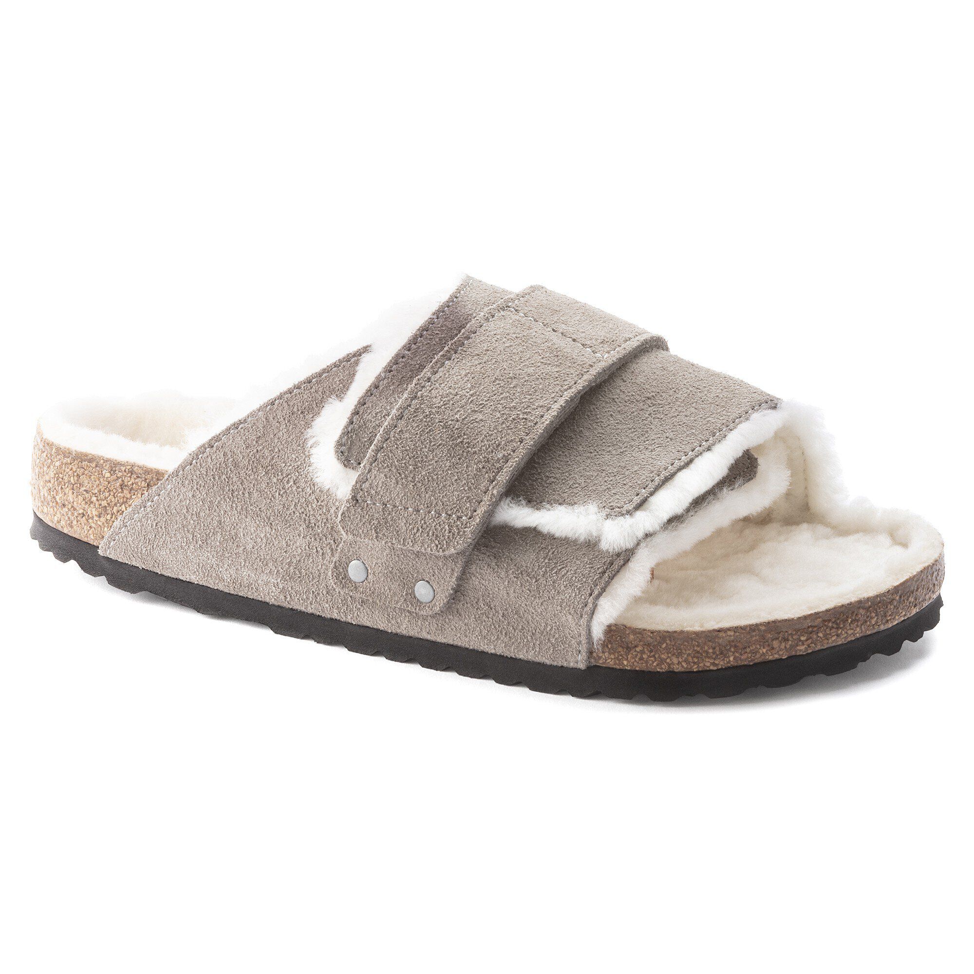 Kyoto Shearling Suede Leather in Color Stone Coin | BIRKENSTOCK Canada