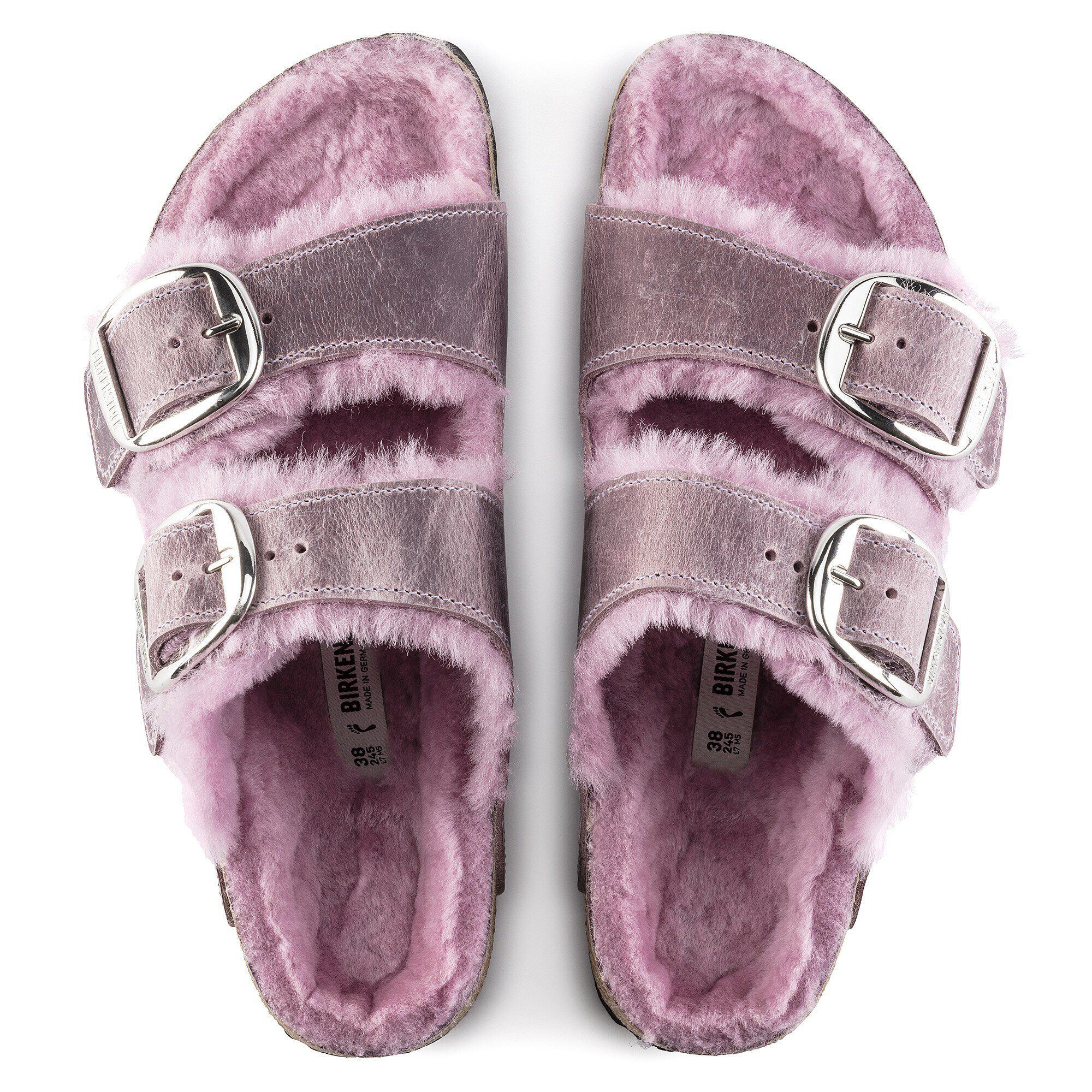 Arizona Big Buckle Shearling Cuir huil&eacute;