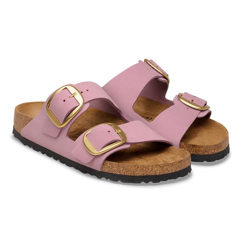 BIRKENSTOCK Arizona Big Buckle Nubuck Leather Orchid Soft Sole detail