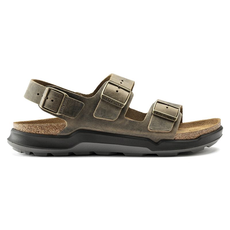 BIRKENSTOCK Milano Crosstown Men Waxy Leather Faded Khaki Walk Edit detail