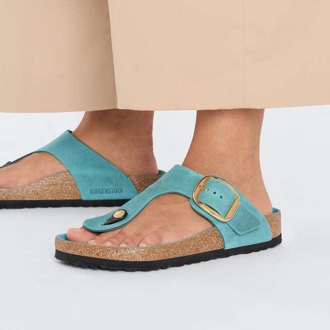 Gizeh Big Buckle Cuir huilé Biscay Bay image numéro 5