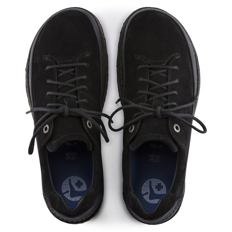 BIRKENSTOCK Honnef Low Suede Leather Black Trail Easy detail