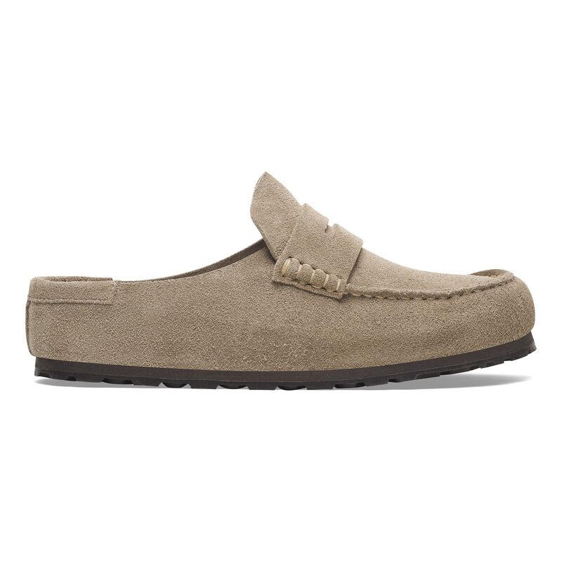 BIRKENSTOCK Naples Wrapped Suede Leather Taupe Trail Easy detail