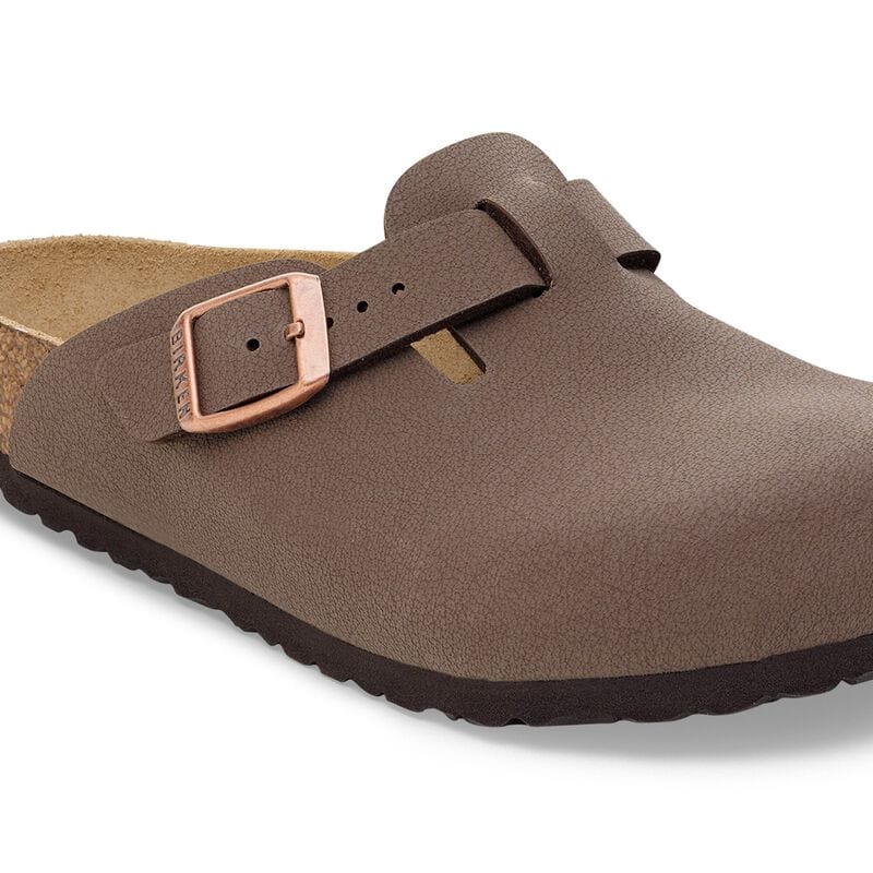 BIRKENSTOCK Boston Kids Birko-Flor Nubuck Mocha Lounge Fit detail