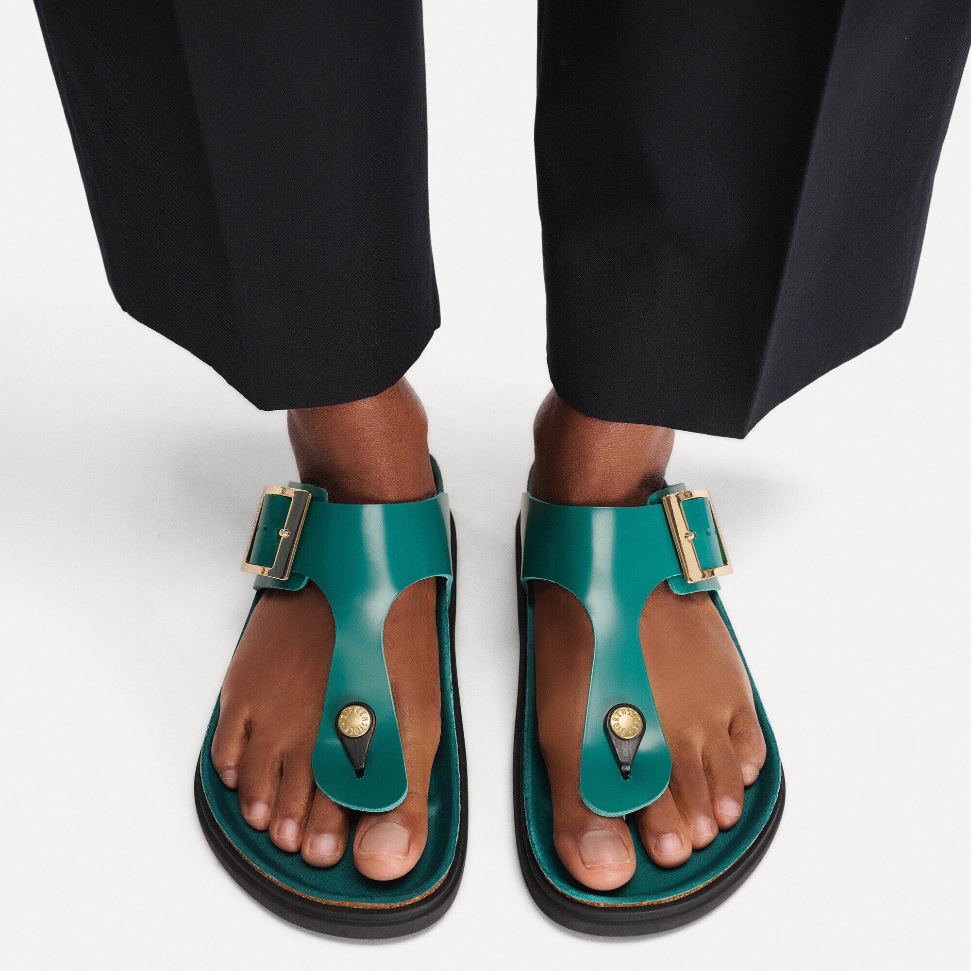 Gizeh Droplet Buckle Natural Leather Patent