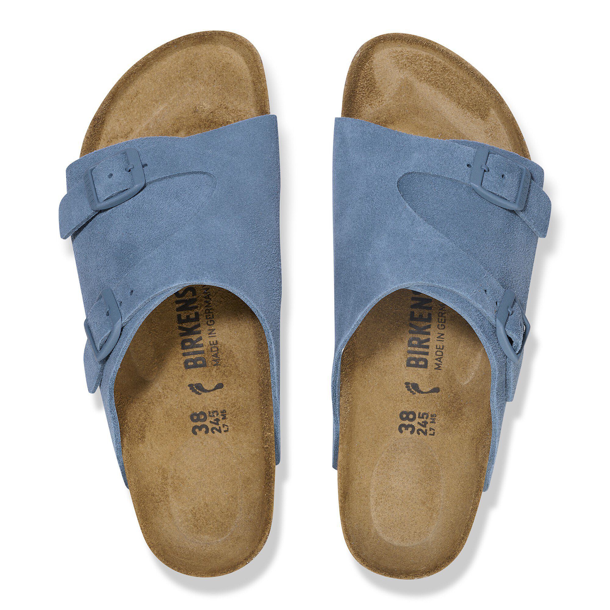 靴 BIRKENSTOCK for BEAUTY&YOUTH ZURICH 38 Zürich Suede Leather in Color Elemental Blue | BIRKENSTOCK US