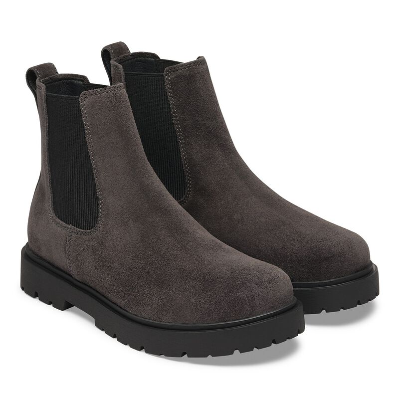 BIRKENSTOCK Highwood Slip On Mid Suede Leather Velvet grey Trail Easy detail