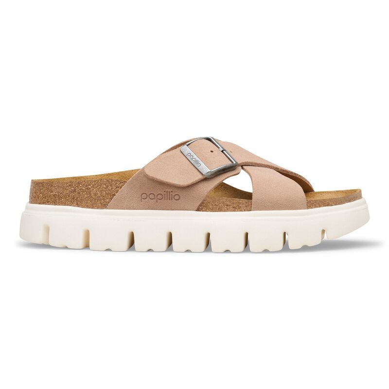 BIRKENSTOCK Siena Chunky Suede Leather Warm Sand Walk Edit detail