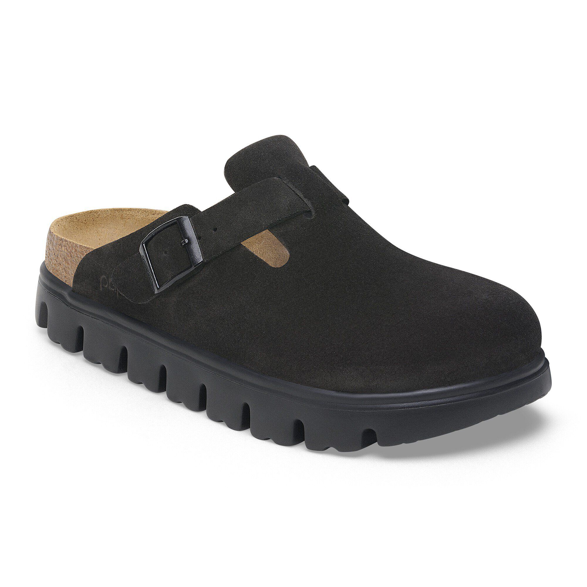 靴 BIRKENSTOCK Boston Black 26cm EU40 Boston Chunky Suede Leather in Color Black/Black