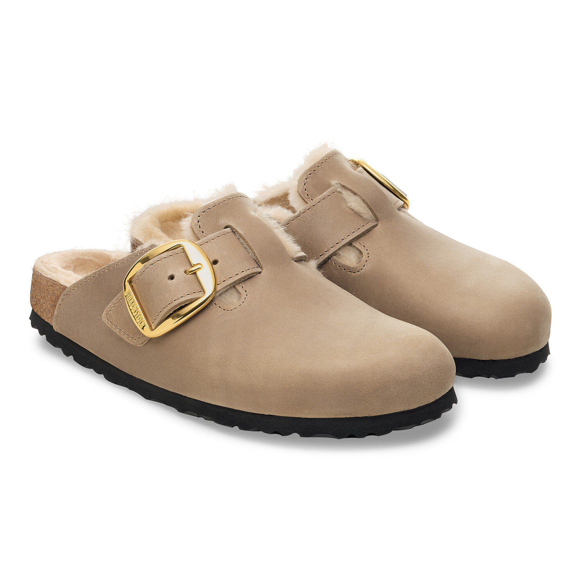 BIRKENSTOCK BOSTON BS-1038-2 グベージュ 38 Birkenstock Boston Soft Footbed Suede Leather (REGULAR/WIDE