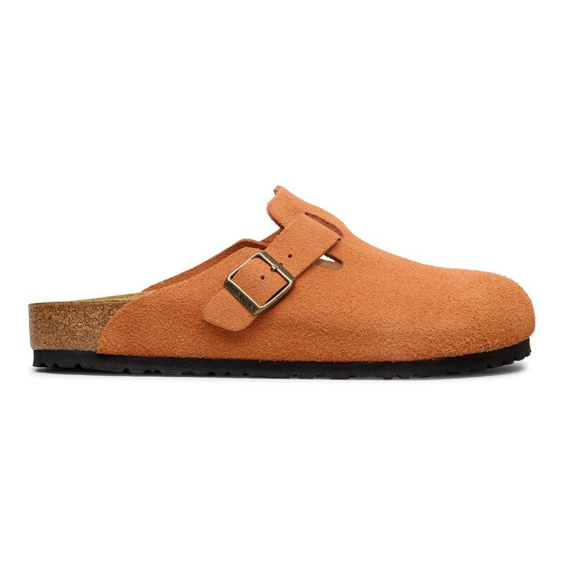 BIRKENSTOCK Boston Suede Leather Dark Rust Trail Easy detail