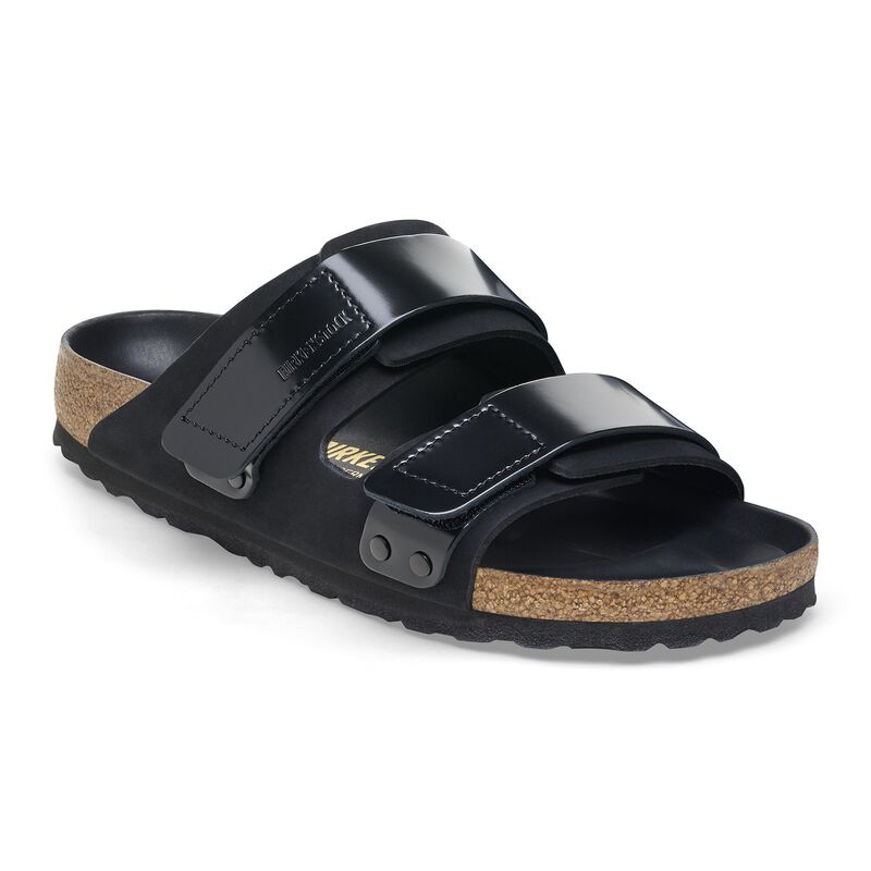 BIRKENSTOCK Uji Nubuck Leather High Shine Stone Coin City Comfort detail