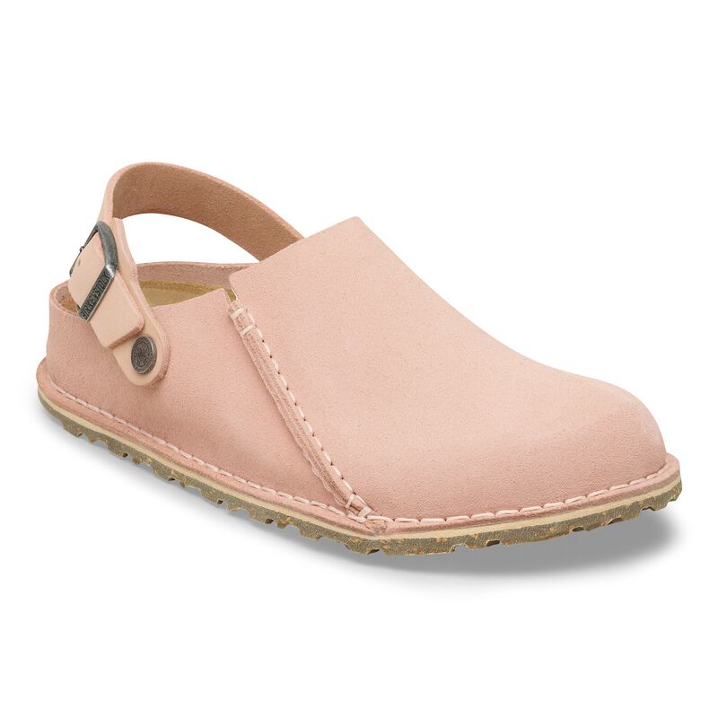 BIRKENSTOCK Lutry Premium Suede Leather Light Rose City Comfort detail