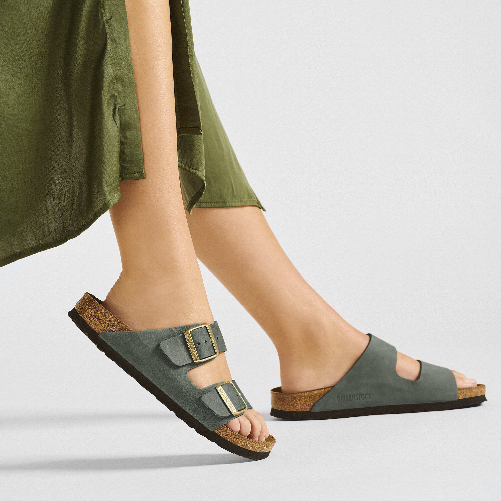 Arizona Nubuck Leather Close-up with a female model