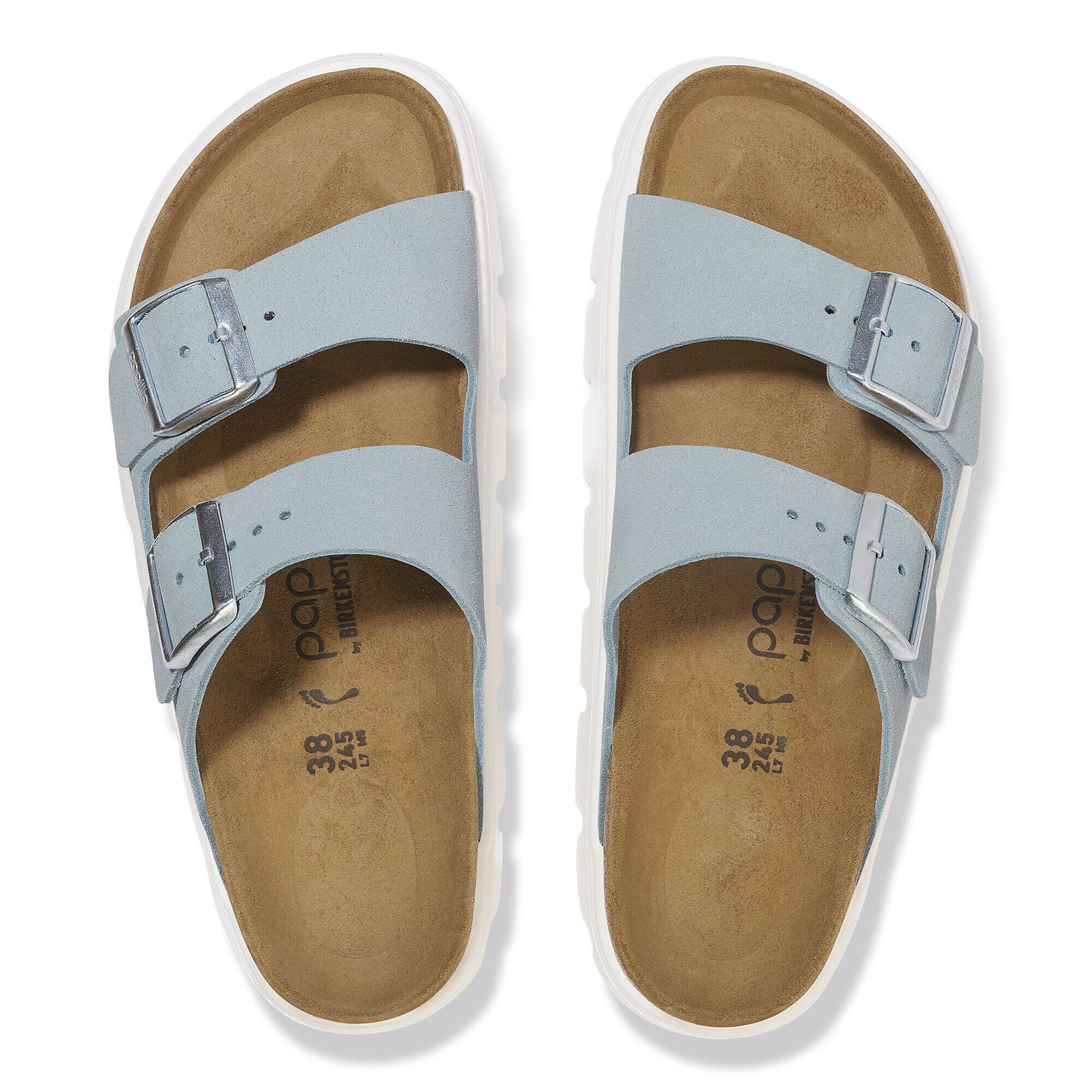 Arizona Chunky Suede Leather in Color Baby Blue | BIRKENSTOCK US